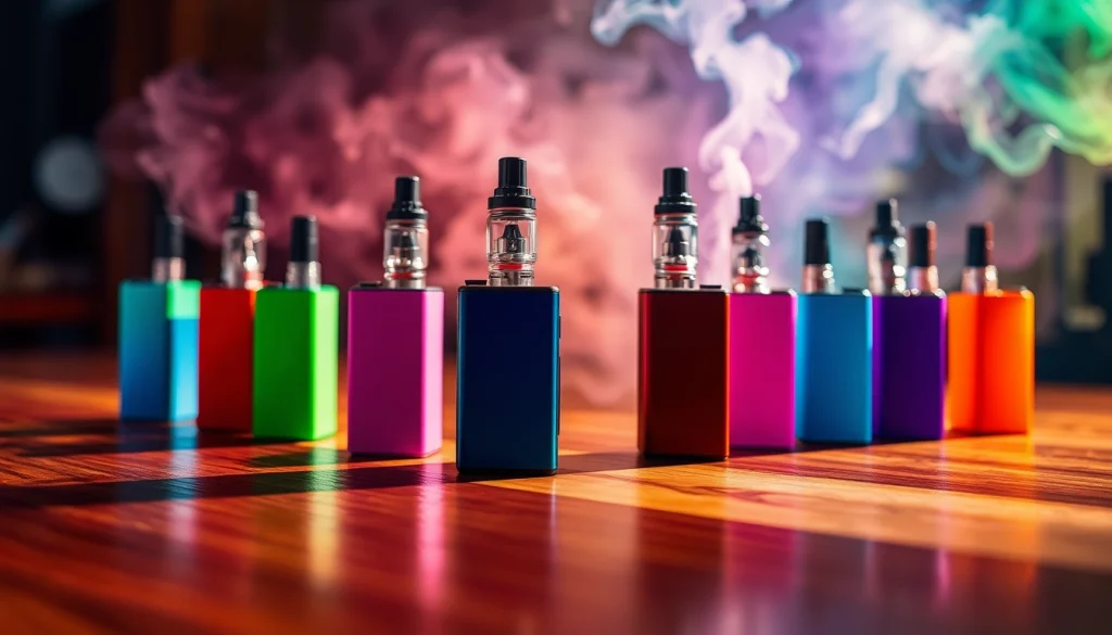 Showcasing various dummy vapes with vibrant colors and playful designs, appealing to vape enthusiasts.