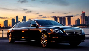 Spot a luxury hire car with driver Singapore ready to provide premium travel comfort and style.