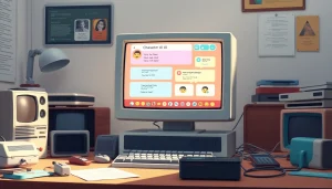 Showcasing an engaging scene from the character ai old interface filled with chat bubbles and emoticons.