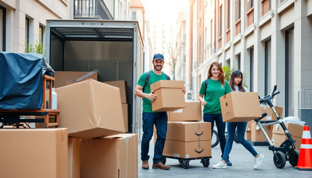 Experienced movers efficiently handling Umzug Erlangen with specialized equipment and quality packing materials.