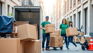 Experienced movers efficiently handling Umzug Erlangen with specialized equipment and quality packing materials.