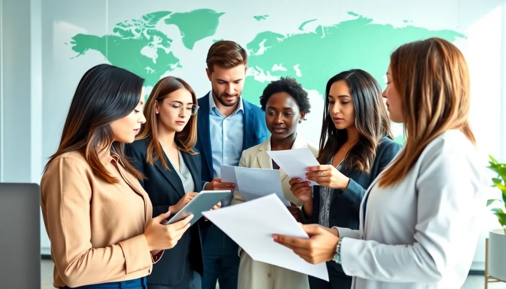Examine export tariffs as professionals discuss international trade in a corporate setting.