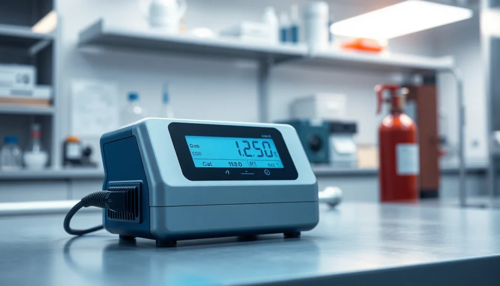 Use this ammonia detector to monitor gas levels safely in a laboratory environment.