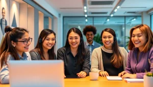 Enhance customer support efficiency with 美洽客服系统 in a modern office environment.