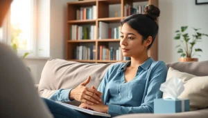 Supportive environment for dealing with depression during a therapy session.