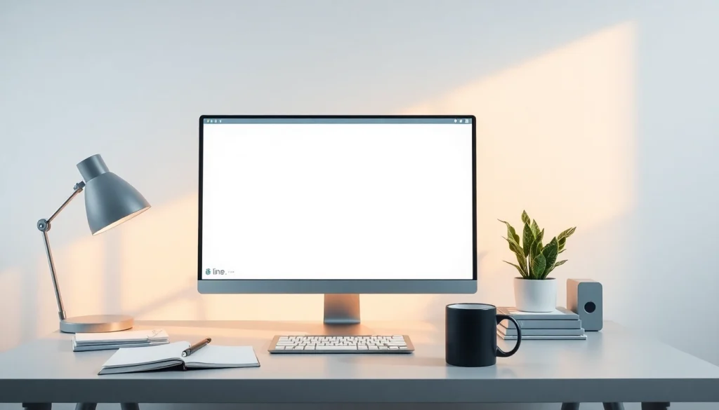 Showcase the line下載電腦版 in an inviting digital workspace with a sleek design and minimal distractions.