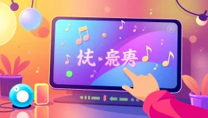 Experience the engaging features of 汽水音乐网页版 with its colorful interface and musical elements.