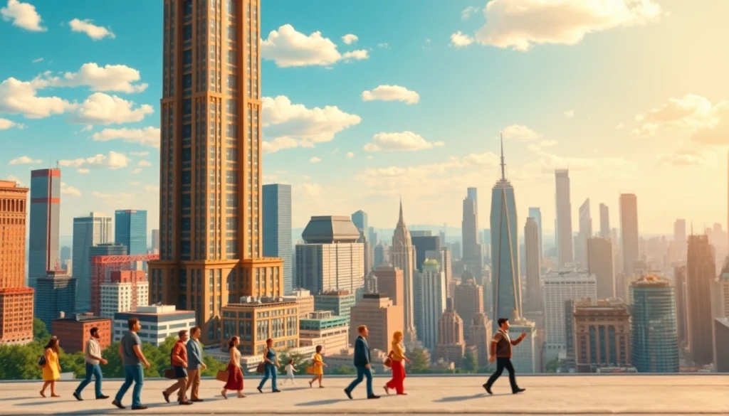 Play Sim Tower by managing your skyscraper empire with vibrant city architecture.