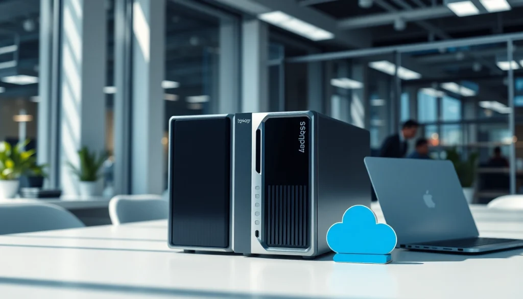 Showcase of Synology Storage system enhancing digital workspace organization and productivity.