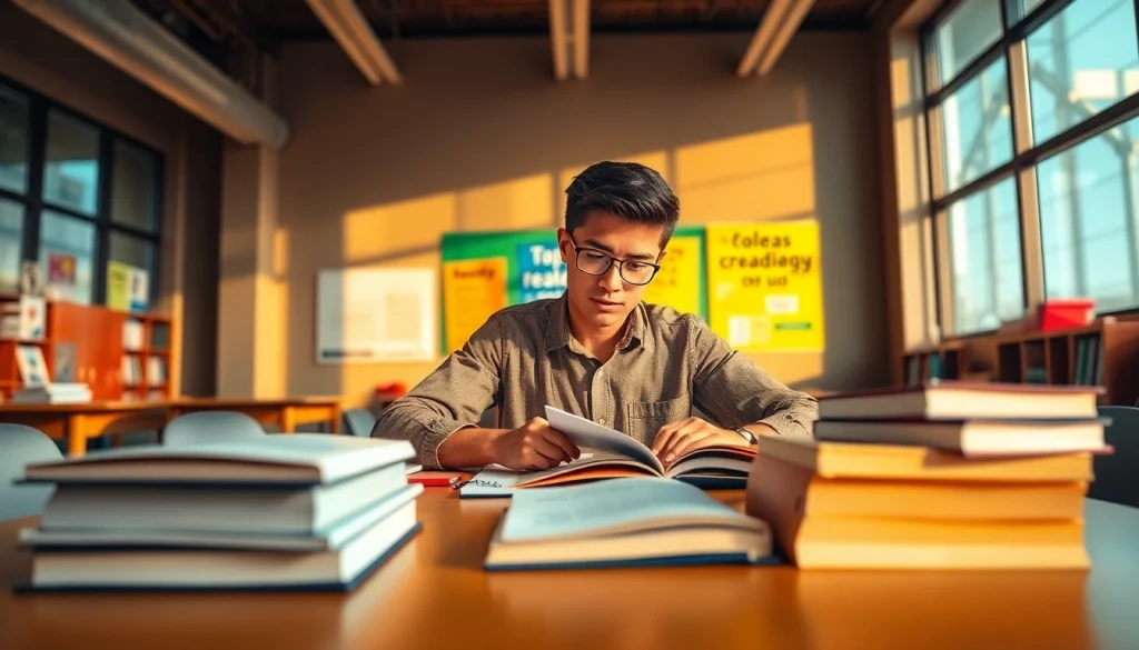 Student engaged in study sessions for the texas college bridge program in a modern classroom.