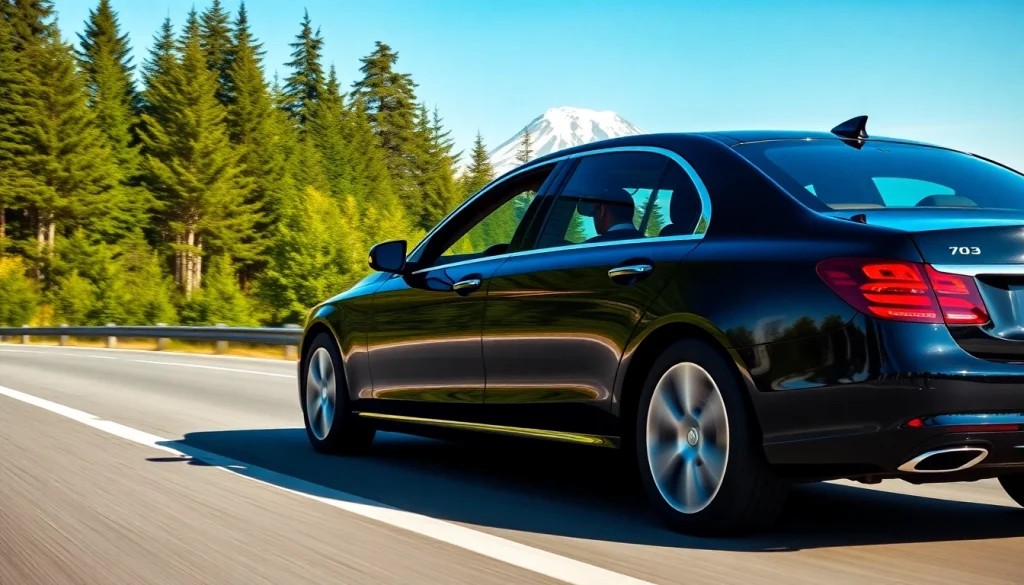 Experience premium car service from Seattle to Vancouver with a luxury sedan in the scenic Pacific Northwest.