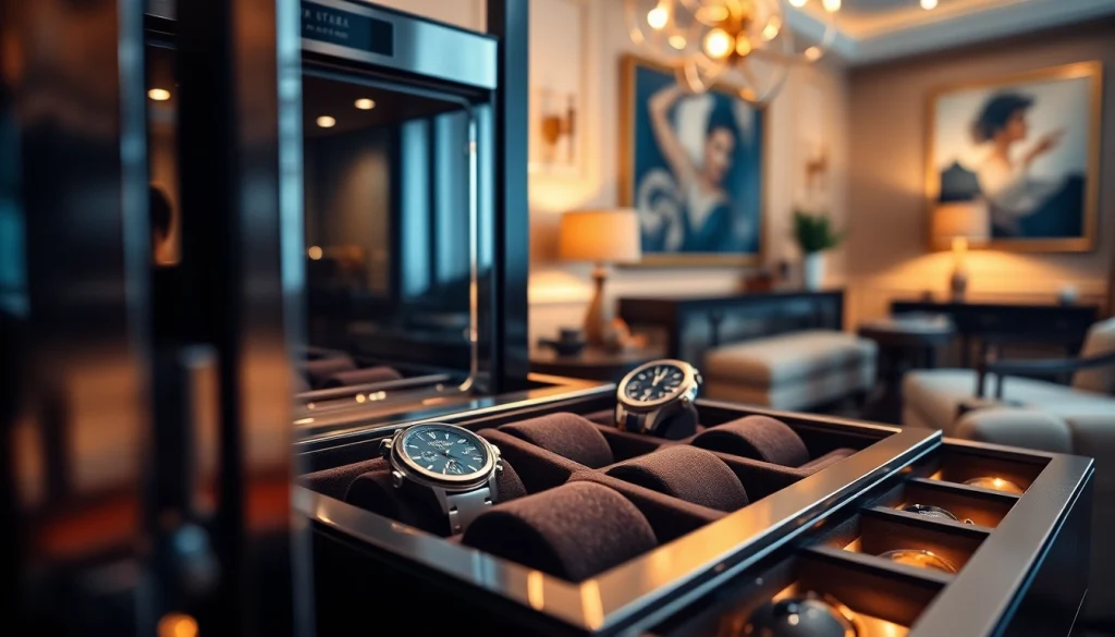 Secure your collection with a premium watch safe highlighting luxurious features.