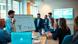 Enhance your marketing with ClickFunnels strategy session in a modern office.